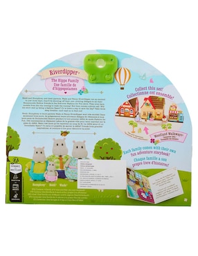 Set muñecas Woodzeez Familia Hipopotamo