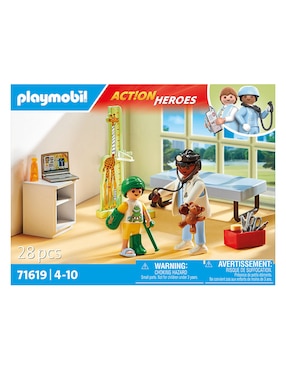 Playmobil Playmobil Pediatra con osito de peluche 71619 Action Heroes