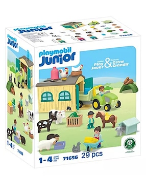 Playmobil Aventura en la Granja con tractor, remolque y animales 71656 Junior