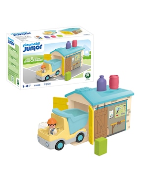 Playmobil Camión de obras con garaje 71686 Junior