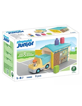 Playmobil Camión de obras con garaje 71686 Junior