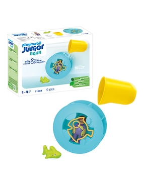 Playmobil Rueda de agua con bebé tiburón 71688 Junior Aqua