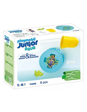 Playmobil Rueda de agua con bebé tiburón 71688 Junior Aqua
