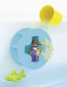 Playmobil Rueda de agua con bebé tiburón 71688 Junior Aqua