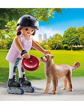 Playmobil Patinadora con Retriever 71739