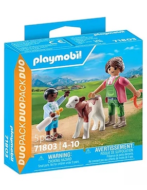 Playmobil Granjero con ternero 71803