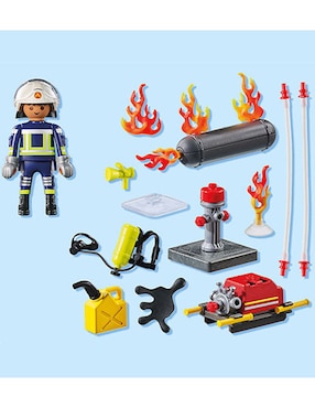 Playmobil Action Heroes Bombero con bomba de agua 71826