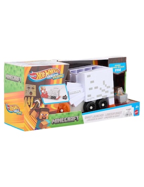 Camión transportador Hot Wheels Minecraft