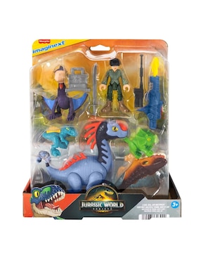 Set figuras acción articulada Jurassic World Imaginext
