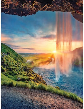Rompecabezas Cascada Seljalandsfoss Islandia Postcard Collection Ki Puzzles 550 piezas