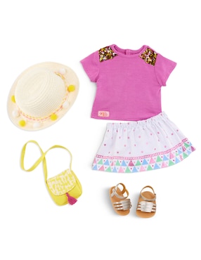 Conjunto de ropa de lujo vacation style Our Generation