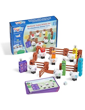 Juego de actividades de cubos Mathlink Numberblocks granja de ovejas Learning Resources
