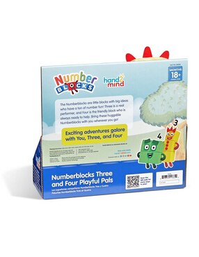 Peluche de amigos juguetones Numberblocks tres y cuatro Learning Resources