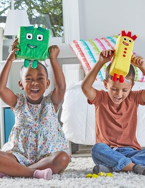 Peluche de amigos juguetones Numberblocks tres y cuatro Learning Resources