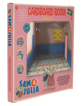 Casa de muñecas Sam&Julia Cardboard Room Bathroom
