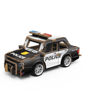 Rompecabezas patrulla 3D mini wooden police car puzzle Toy Town 29 piezas