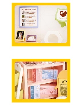 Casa miniatura cafetería DIY Assembling Cat Coffee Shop Set Toy Town