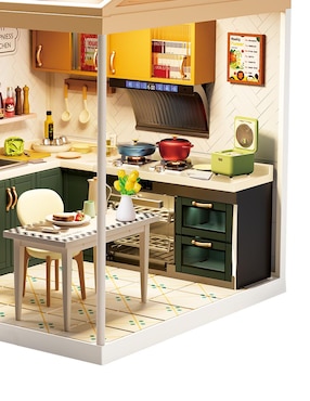 Casa miniatura cocina Toy Town juego de rol para niños