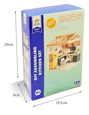 Casa miniatura cocina Toy Town juego de rol para niños