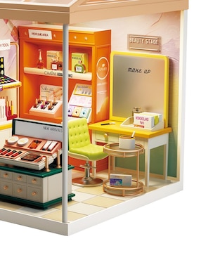 Casa miniatura DIY Assembling Beauty Cosmetics Set Toy Town