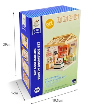 Casa miniatura DIY Assembling Beauty Cosmetics Set Toy Town