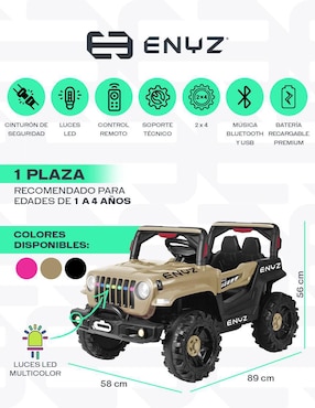 Automóvil montable Eniz Todo terreno recargable