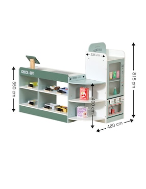 Glacer Super Mercado a escala Toy Town juego de rol para niños