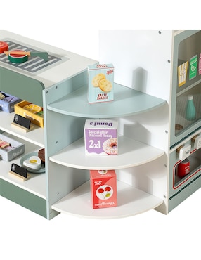 Glacer Super Mercado a escala Toy Town juego de rol para niños