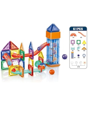 Pingüe Set de bloques de construcción magnéticos 3 3D hd130a