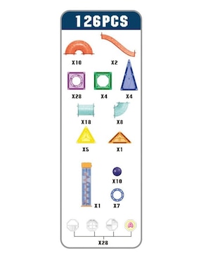 Pingüe Set de bloques de construcción magnéticos 3D hd131a