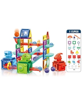 Pingüe Set de bloques de construcción magnéticos 3D hd128a