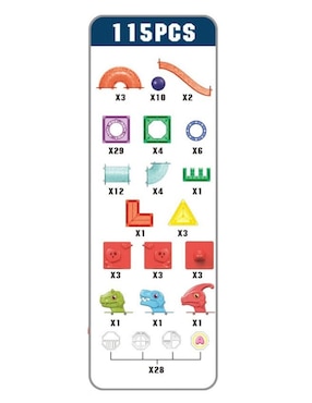 Pingüe Set de bloques de construcción magnéticos 3D hd128a