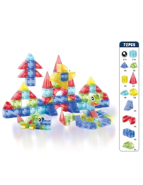 Pingüe Set de bloques de construcción magnéticos 3D hd143a