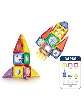 Pingüe Set de bloques de construcción magnéticos 3D hd381a