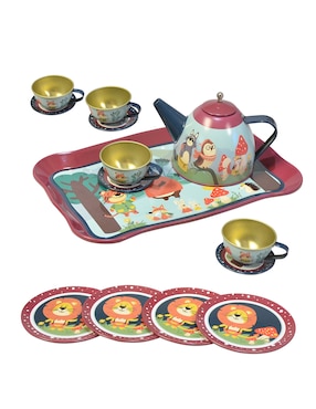 Set de fiesta de té animales del bosque Toy Town juego de rol para niños