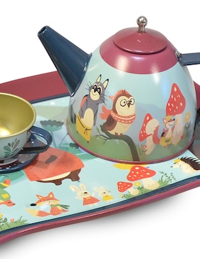Set de fiesta de té animales del bosque Toy Town juego de rol para niños
