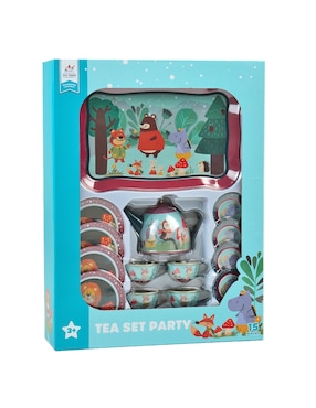 Set de fiesta de té animales del bosque Toy Town juego de rol para niños