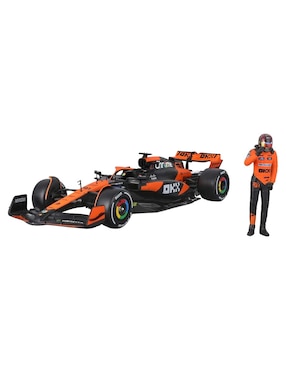 Automóvil Bburago mclaren mcl38 del gran premio de miami 2024, con el piloto oscar piastri (#81)