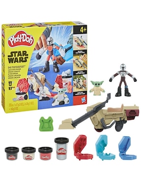 Speeder Lanzadora Play Doh Hasbro Star Wars: El Mandaloriano arte y manualidades infantil unisex