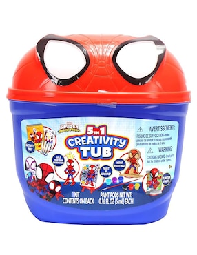 5 en 1 Creativity Tub Kiddieland Marvel Spidey Amazing Friends juego arte y manualidades para niño