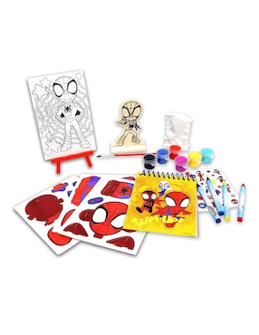 5 en 1 Creativity Tub Kiddieland Marvel Spidey Amazing Friends juego arte y manualidades para niño