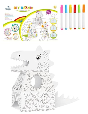 Botarga y pullover de cartón para pintar dinosaurio Pingüe