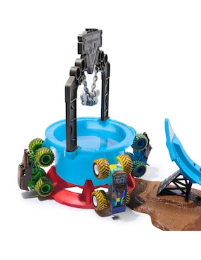 Set Monster truck Monster Jam playset lavado extremo