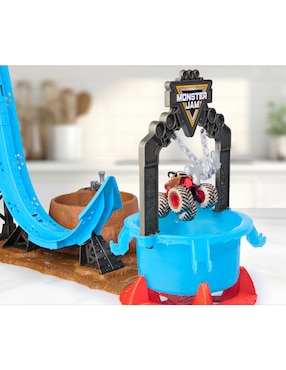 Set Monster truck Monster Jam playset lavado extremo