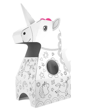 Botarga y pullover de cartón para pintar unicornio Pingüe