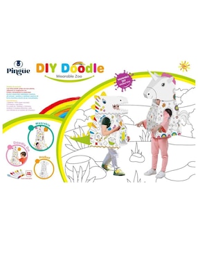 Botarga y pullover de cartón para pintar unicornio Pingüe