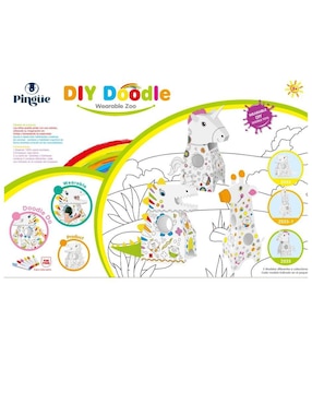Botarga y pullover de cartón para pintar unicornio Pingüe