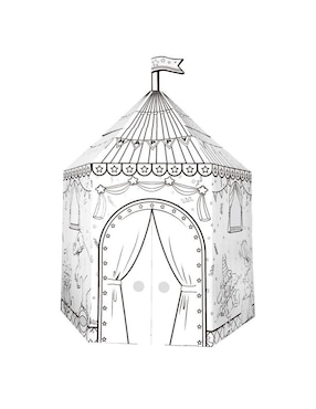 Casa de juguete para armar y pintar, carpa de circo Pingüe