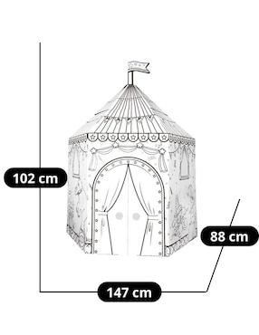 Casa de juguete para armar y pintar, carpa de circo Pingüe