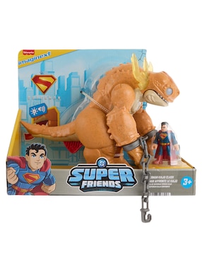 Figura de acción articulada dc super friends superman kaiju clash edición limitada imaginext con luz y sonido
